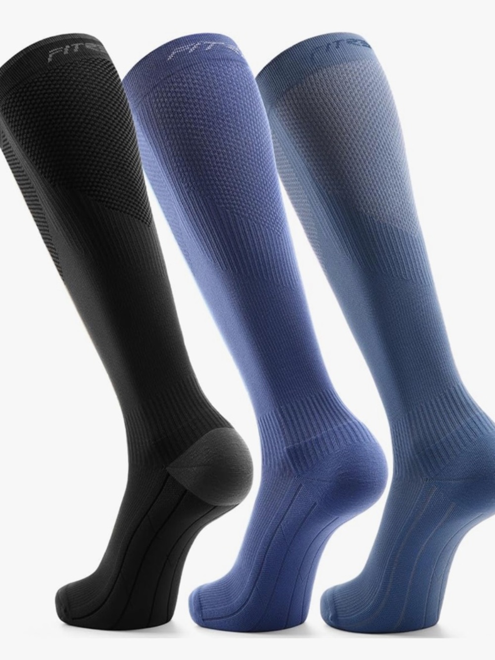 3 pr Compression socks Athletic blue men’s s/m basketball sports diabetes